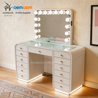 Meuble-lavabo autoportant contemporain avec miroir à luminosité réglable et prise de courant dissimulée – Fournisseur B2B direct