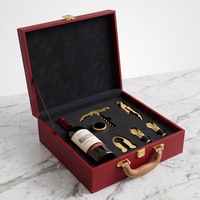 Boîte cadeau de luxe pour vin avec logo personnalisé, insert en mousse floquée en velours, boîte en carton pour mariage, cadeau d'affaires, emballage de vin