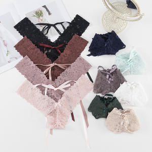 Tanga Sexy de Encaje Transparente para Mujer, Bragas de Cintura Baja, Ropa Interior Femenina, Lencería de Malla Transparente - Product Image 1
