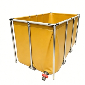 Solution tout-en-un pour l'élevage <span class=keywords><strong>de</strong></span> poissons, résistante à l'eau et durable, avec structure en acier inoxydable, bâche en PVC et aérateur - Tailles personnalisables - Product Image 2