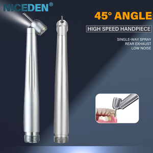 Niceden 4 <span class=keywords><strong>Hole</strong></span> Mini Head LED E-Generator Cojinete de cerámica Alta velocidad 45 grados Led Quirúrgico 1 1 1 Ratio Pieza de mano dental - Product Image 5