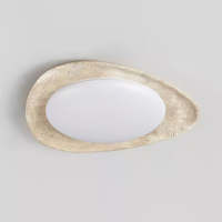 Plafonnier LED moderne nordique Wabi-sabi pour chambre à coucher, en plastique travertin, forme irrégulière, décoration artistique, plafonnier Rayna en travertin