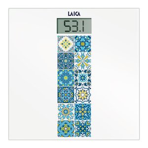 Báscula de baño NEW ART Mediterranean Breeze Blanco y Azul PS1082B - Product Image 1