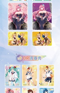 Venta al por mayor de auténticas tarjetas de juego de mesa KAYOU Hatsune Miku para niñas, juguetes de 2 yuanes, lindos regalos de anime japonés de colección. - Product Image 6