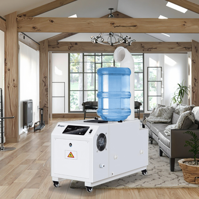 Smart Humidifier 6kg/h Output 30-70㎡ Coverage with 20L Stainless Steel Tank & Auto Drain System