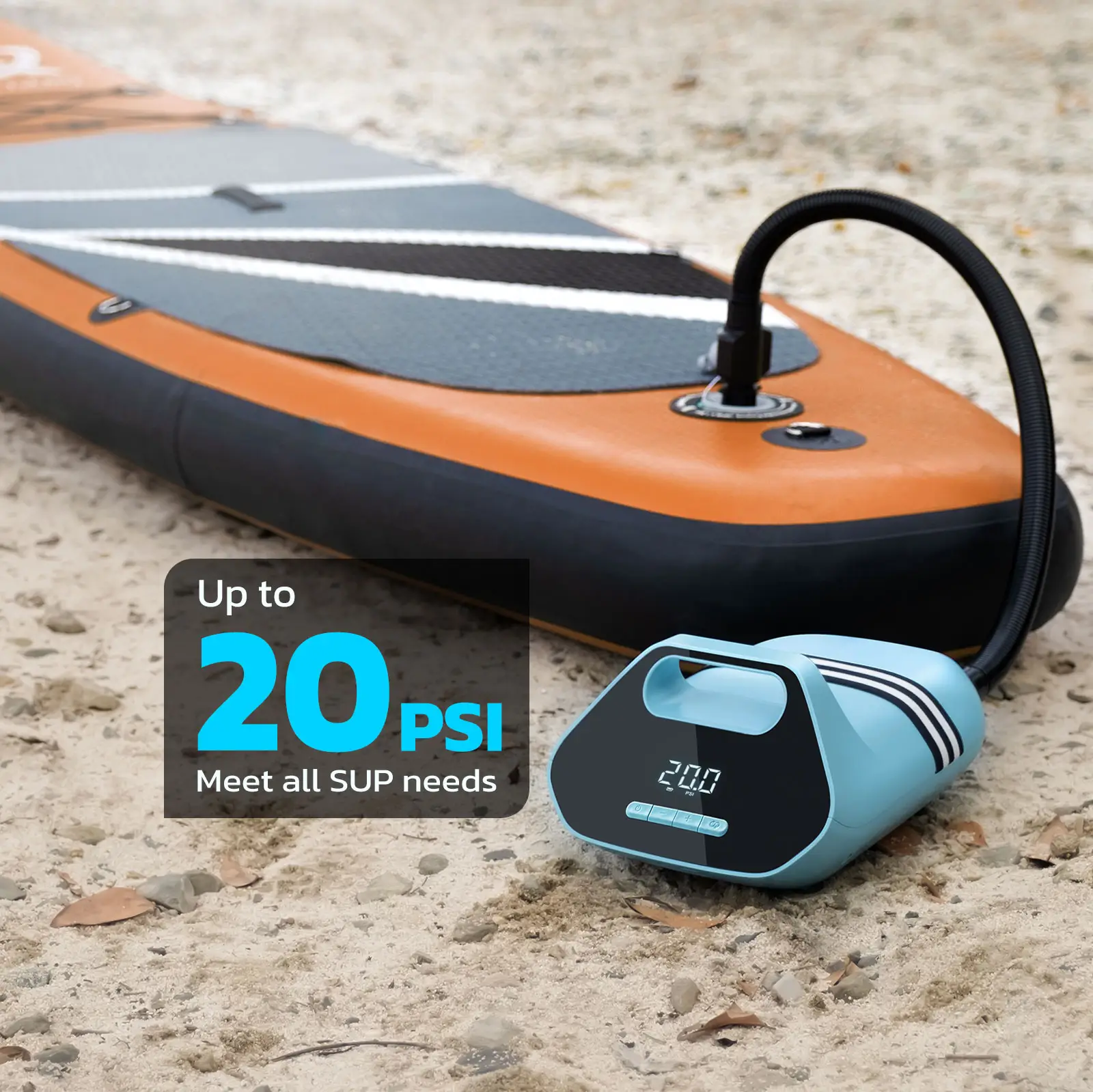 TOUPUMP Inflatable Paddle Pump Electric Rechargeable Portable Sup Pump Battery