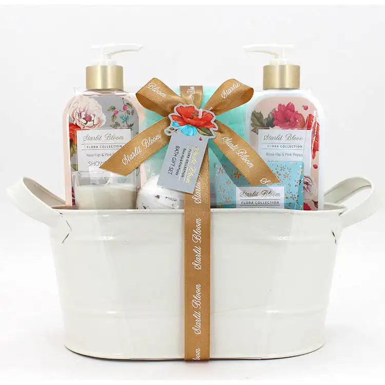 New Style Skin Care Bath Custom Set Gift women mother day spa bath gifts set with Tin box