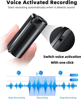 Enregistreur vocal magnétique 128 Go Q70 longue durée 500 heures d'enregistrement Mini enregistreurs vocaux numériques Appareils activés par l'audio