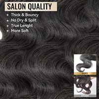 Cheveux Humains Ondulés Body Wave 16A, Lots de Cheveux Vierges Brésiliens Soyeux et Doux, Tissage Épais 24-28 Pouces, Noir Naturel, Chine, 11,99 Ounces