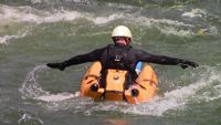 Flotteur de pêche en rivière Hydrospeed, Tube ponton bateau avec point de chute au sol