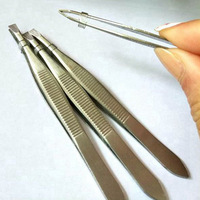 Pince à épiler SunelPort en acier inoxydable à pointe incurvée, légère, écologique, antistatique, réutilisable, avec poignée confortable