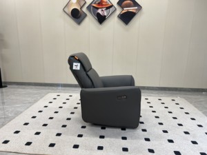 Fauteuil inclinable électrique avec revêtement en tissu, inclinaison électrique, design contemporain, dossier solide et accoudoirs rembourrés - Product Image 5