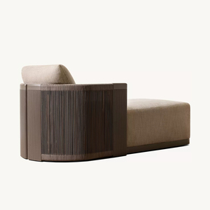 Tumbona de cuerda de aluminio duradera moderna, juego de jardín para exteriores, Hotel, Villa, junto a la piscina, tumbona, playa, sol y playa - Product Image 5