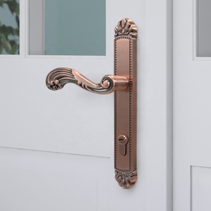 YONFIA 8206P38 manija de <span class=keywords><strong>puerta</strong></span> exterior de aleación de zinc sólido para el hogar de bronce antiguo tradicional manija de cerradura de <span class=keywords><strong>puerta</strong></span> de palanca de jardín para casa - Product Image 4