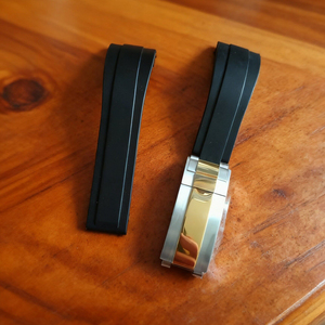 Bracelet de montre en silicone de haute qualité avec boucle plate 20 mm Plusieurs couleurs disponibles Convient aux montres de luxe - Product Image 3