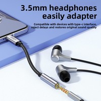 Jinghua alta calidad tipo C a 3,5mm Cable adaptador de Audio conector USB Puerto C para teléfonos Android con chaqueta de PVC