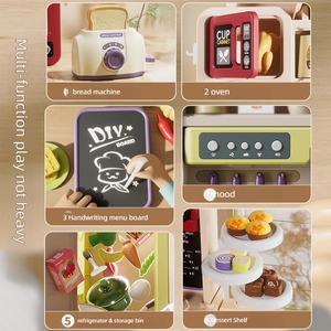 Juego de Cocina de Juguete para Niños de 83 cm con Luz, Música, Spray y Mesa de Cocina Educativa Eléctrica - Product Image 4