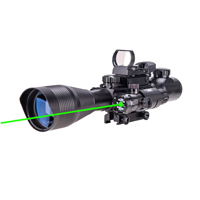 Combo de lunette de visée 3 en 1 d'usine 4-12X50EG avec viseur point rouge et vert et laser vert