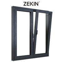 Nuevo Perfil de Ventana Abatible y Giratoria de Aluminio Moderno para Apartamento o Villa, Vidrio Insonorizado Low-E, Ahorro de Energía, Múltiples Opciones