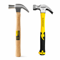 Marteau à griffes en acier SUNRISE 0,5 kg (16 oz) avec poignée antidérapante en plastique confortable, multi-usage industriel pour la construction et le bricolage