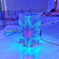 Écran LED en maille flexible imperméable pour extérieur, écran LED en maille de pixels léger, écran LED en maille couleur pleine