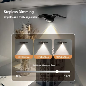 Lampe de nuit LED en forme de mouette rechargeable par USB, 3 couleurs, gradation progressive, lampe murale magnétique sans fil pour chambre à coucher, couloir - Product Image 5