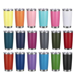 <span class=keywords><strong>YOSHI</strong></span> 20oz 30oz gobelet Double paroi en acier inoxydable isolé voiture tasses à café poudre enduit gobelet voyage tasse avec paille - Product Image 1