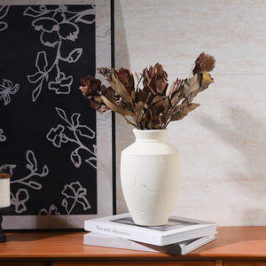 Vase en céramique Arrangement de fleurs Vase moyen Poterie Sensation Ornements Rétro Français Wabi-sabi Style Antique Salon Décoration - Product Image 6