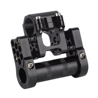Tige de guidon de vélo Double Table de vélo pliante Bmx Pont Poignée Barre Courte Puissance Vélo Tige Réglable Tige Riser 25.4