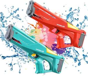 Pistola de agua eléctrica Shark para niños, pistola de juguete automática, pistola de agua con batería, resistente al agua, potente - Product Image 1