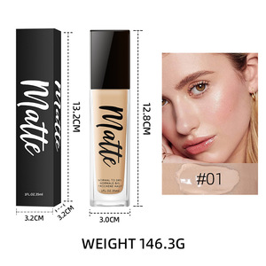 Sin logotipo, aceptamos maquillaje de cobertura completa personalizado, botella de base <span class=keywords><strong>Phoera</strong></span>, 6 colores, base líquida impermeable y mate - Product Image 2
