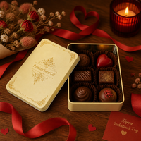 Boîte en fer blanc de luxe de 0,23 mm avec logo personnalisé imprimé, dorée, pour emballage de bonbons, chocolats et biscuits de mariage