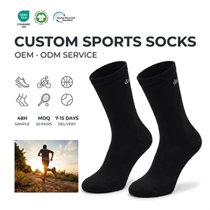 Chaussettes de sport d'extérieur personnalisées pour hommes, vente en gros, 82 % coton, anti-humidité, tricotées, pour l'escalade, certifiées BSCI - Product Image 1
