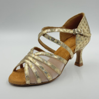 Nouvelles Chaussures de Danse Latine Dorées Brillantes 2026 pour Femmes Adultes, Semelle Souple, Chaussures de Salsa, Vente Directe Usine, Dropshipping Disponible
