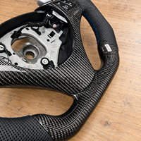 Volant en fibre de carbone pour BMW E90 E91 E92 E93 Série 3 M Sport, cuir perforé, volant personnalisé