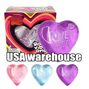 Jouets Squishy en forme de cœur mignons à remontée lente, anti-stress, sensoriels, avec mots encourageants, en forme de boule de sucre, doux, entrepôt USA - Product Image 3