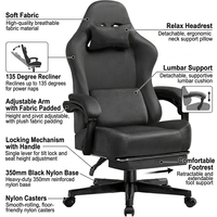 Chaise de bureau moderne ANJI QILIAN, tissu de haute qualité, chaise ergonomique pour joueurs, hauteur réglable, vérin à gaz 3 positions, inclinable