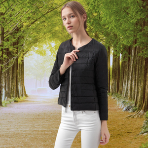 Vêtements en stock : Blouson matelassé simple grande taille à boutons et manches longues pour femme – Collection Hiver - Product Image 2