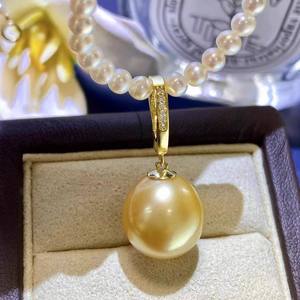 Colgante de Plata de Ley 925 DIY 3405 con Base Vacía, Hebilla Universal para Cuentas de 9-15 mm, Accesorizado con Perlas para Collar Universal - Product Image 2