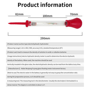 Testeur de batterie haute précision, hydromètre électrohydraulique, mesure de l'hydromètre 1.100-1.300, hydromètre d'acide de batterie - Product Image 4
