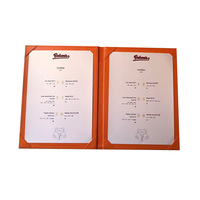 Protège-menus A4 en cuir PU et PVC à feuilles mobiles, pour livre de recettes, liste de prix de restaurant, guide de services hôtelier, dossier de menu