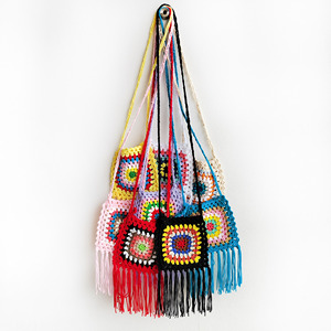 Tinkin — <span class=keywords><strong>sac</strong></span> à main Crochet carré pour femme, sacoche à bandoulière fait main, <span class=keywords><strong>sac</strong></span> pour téléphone, fourniture d'usine - Product Image 1