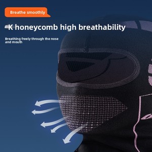 WRELS Sonbahar Kış Bisiklet Yüz Maskesi Eşarp Unisex Güvenlik Nefes Alabilen Elastik Maske Kask Sıcak Kapüşonlu Rüzgar Geçirmez Yürüyüş Örme Şapka - Product Image 6