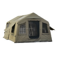 Tente gonflable Oxford 3*2.5+3*2.5m pour le camping en famille en plein air Quatre saisons Imperméable Une chambre Salon Pas de montage