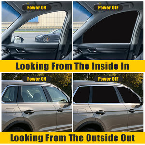 Film intelligent PDLC noir clair pour vitres de voiture, film de protection de la vie privée commutable électriquement, protection contre la lumière douce, protection des yeux, anti-éblouissement - Product Image 2