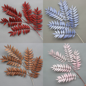 Arreglo de Hojas de <span class=keywords><strong>Nandina</strong></span> Serradas de Seda para Boda - Diseño Elegante/Romántico, Decoración Interior/Exterior para Hoteles, Banquetes y Eventos - Product Image 1