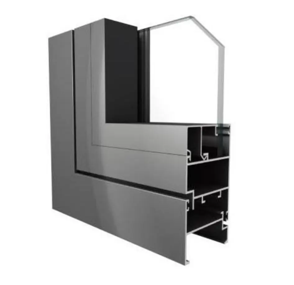 YY-50D Modern Windows Frame Aluminum Profile Indoor Black Aluminum Profile For Door And Window