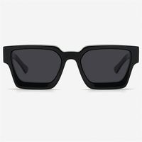 Lunettes de soleil en acétate à monture épaisse de haute qualité avec logo personnalisé, lunettes de soleil carrées surdimensionnées à rivets en acétate pour hommes et femmes