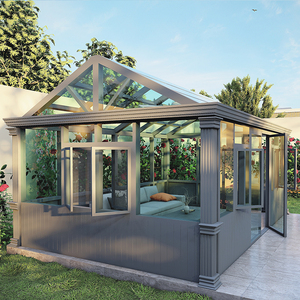Veranda Moderna <span class=keywords><strong>in</strong></span> Lega di Alluminio con Doppio Vetro Temperato Low-E, Tetto a Falda Impermeabile, Autoportante <span class=keywords><strong>per</strong></span> Ville Residenziali e Hotel - Product Image 2