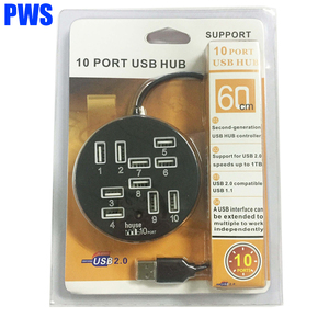 USB 2.0 Hub 11 cổng USB2.0 để USB2.0 * 10 + DC * 1 Adapter vòng hình dạng đa cổng PC máy tính xách tay phụ kiện máy tính 11 cổng USB HUB - Product Image 4